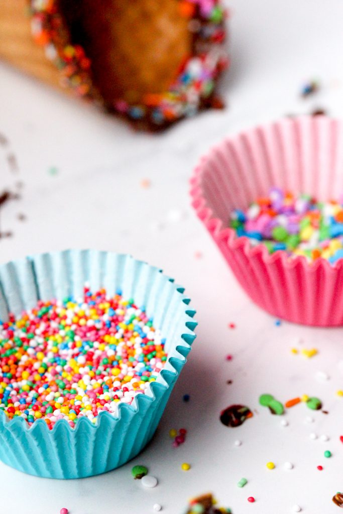 Chocolate dipped waffle cones